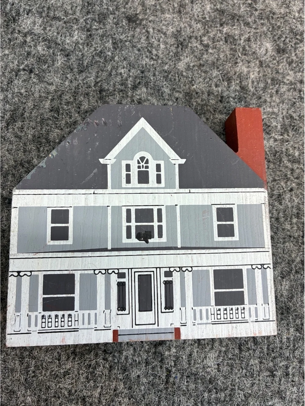 1980s The Cats' Meow Village Wooden House 4 Hand-Painted #5